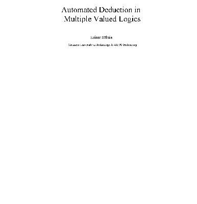 خرید و دانلود نسخه کامل کتاب Automated deduction in multiple-valued logics