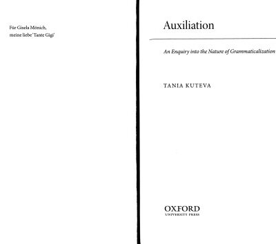 خرید و دانلود نسخه کامل کتاب Auxiliation: An Enquiry into the Nature of Grammaticalization