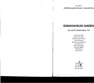 خرید و دانلود نسخه کامل کتاب Bamanankan mabɛn: ka ɲɛsin karamɔgɔw ma