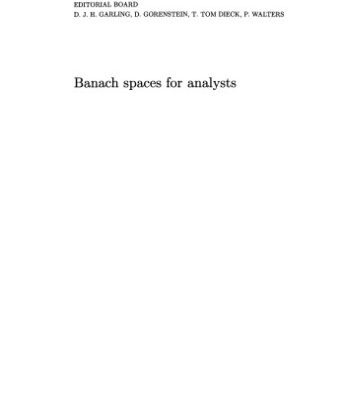 خرید و دانلود نسخه کامل کتاب Banach Spaces for Analysts