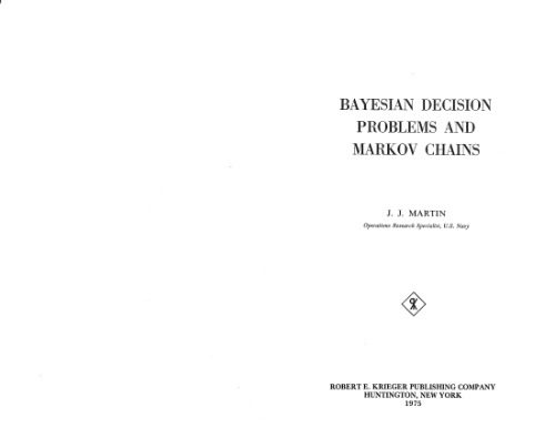 خرید و دانلود نسخه کامل کتاب Bayesian decision problems and Markov chains_68b1e34f8cf02.jpeg خرید و دانلود نسخه کامل کتاب Bayesian decision problems and Markov chains