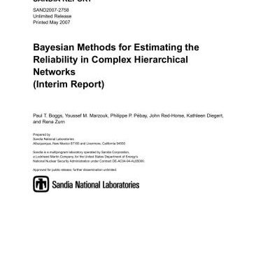 خرید و دانلود نسخه کامل کتاب Bayesian Methods for Estimating the Reliability in Complex Hierarchical Networks