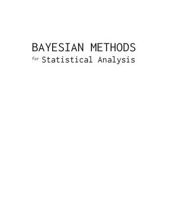 خرید و دانلود نسخه کامل کتاب Bayesian Methods for Statistical Analysis