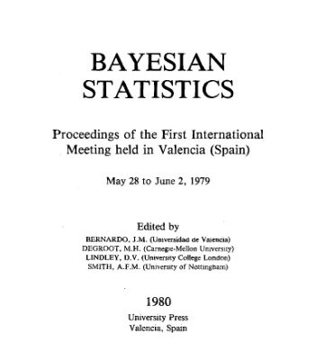 خرید و دانلود نسخه کامل کتاب Bayesian Statistics: Proceedings of the First International Meeting held in Valencia (Spain)