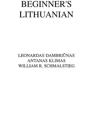خرید و دانلود نسخه کامل کتاب Beginner’s Lithuanian (Beginner’s (Foreign Language))