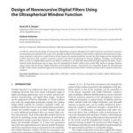 خرید و دانلود نسخه کامل کتاب Bergen, Andreas Antoniou. Design of Nonrecursive Digital Filters Using the Ultraspherical Window Function