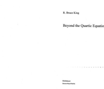 خرید و دانلود نسخه کامل کتاب Beyond the Quartic Equation