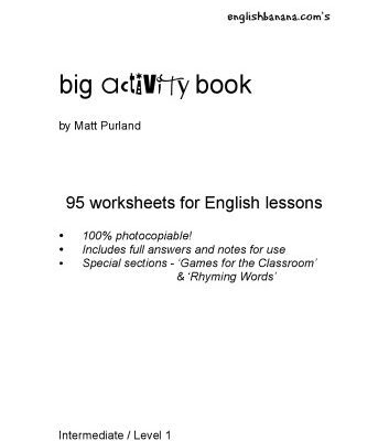 خرید و دانلود نسخه کامل کتاب Big Activity Book: 95 Worksheets for English Lessons