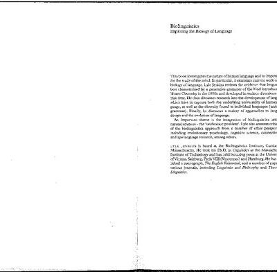 خرید و دانلود نسخه کامل کتاب Biolinguistics : Exploring the Biology of Language
