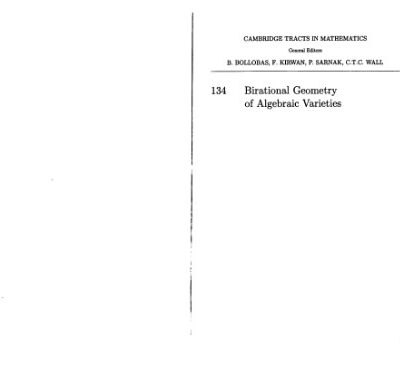 خرید و دانلود نسخه کامل کتاب Birational geometry of algebraic varieties