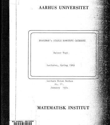 خرید و دانلود نسخه کامل کتاب Boardman’s Stable Homotopy Category