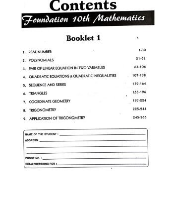 خرید و دانلود نسخه کامل کتاب Booklet 1 for Class 10