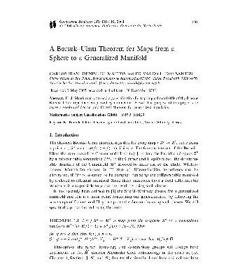 خرید و دانلود نسخه کامل کتاب Borsuk-Ulam Theorem for Maps from a Sphere to a Generalized Manifold