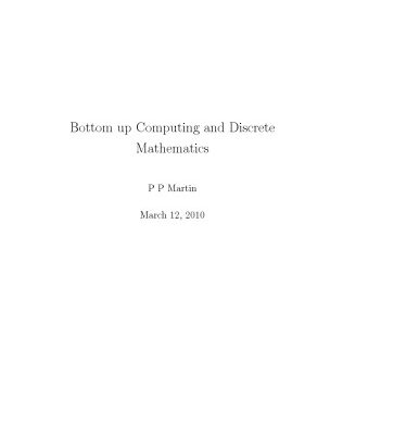 خرید و دانلود نسخه کامل کتاب Bottom-up Computing and Discrete Mathematics