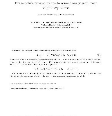خرید و دانلود نسخه کامل کتاب Brake orbits type solutions to some class of semilinear elliptic equations