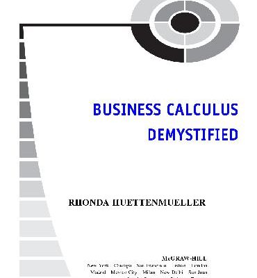 خرید و دانلود نسخه کامل کتاب Business Calculus Demystified