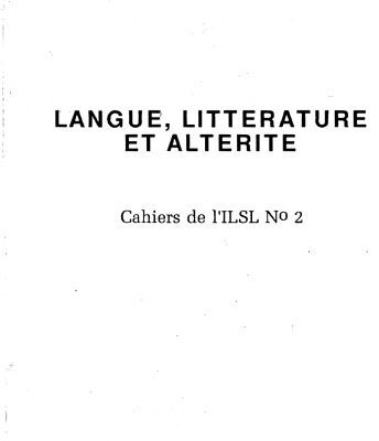 خرید و دانلود نسخه کامل کتاب Cahiers de l’ ILSL n° 2 : Langue, littérature et altérité
