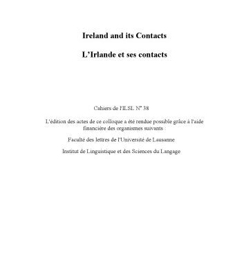 خرید و دانلود نسخه کامل کتاب Cahiers de l’ ILSL n° 38 :  L’ Irlande et ses contacts
