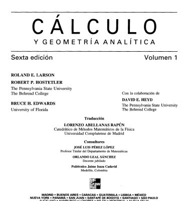 خرید و دانلود نسخه کامل کتاب Cálculo y geometría analítica