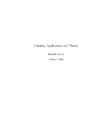 خرید و دانلود نسخه کامل کتاب Calculus, applications and theory