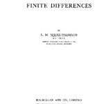 خرید و دانلود نسخه کامل کتاب Calculus of finite differences