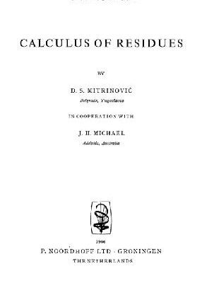 خرید و دانلود نسخه کامل کتاب Calculus of residues,