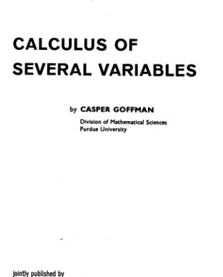 خرید و دانلود نسخه کامل کتاب Calculus Of Several Variables