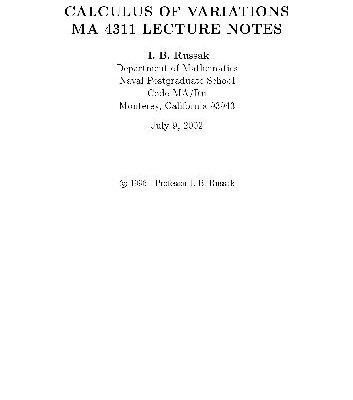 خرید و دانلود نسخه کامل کتاب Calculus of Variations & Solution Manual