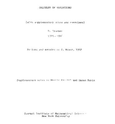 خرید و دانلود نسخه کامل کتاب Calculus of variations: With supplementary notes and exercises