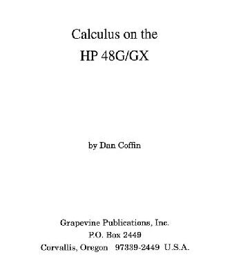 خرید و دانلود نسخه کامل کتاب Calculus on the HP-48G