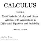 خرید و دانلود نسخه کامل کتاب Calculus, Volume II: Multi-Variable Calculus and Linear Algebra, with Applications to Differential Equations and Probability