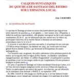 خرید و دانلود نسخه کامل کتاب Calques syntaxiques du quichua de Santiago del Estero sur l’espagnol local