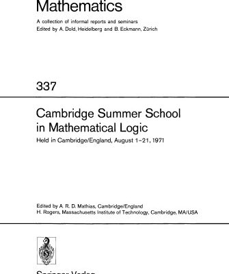 خرید و دانلود نسخه کامل کتاب Cambridge Summer School in Mathematical Logic, Cambridge, 1971
