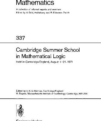خرید و دانلود نسخه کامل کتاب Cambridge Summer School In Mathematical Logic