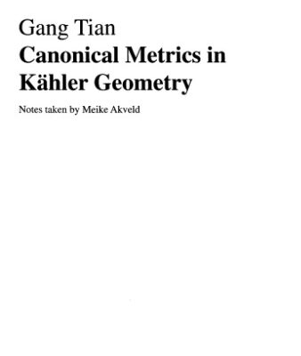 خرید و دانلود نسخه کامل کتاب Canonical Metrics in Kaehler Geometry