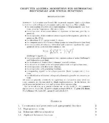 خرید و دانلود نسخه کامل کتاب CAS algorithms for orthogonal polynomials and special functions 2002