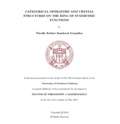 خرید و دانلود نسخه کامل کتاب Categorical operators and crystal structures on the ring of symmetric functions