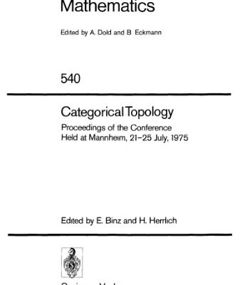 خرید و دانلود نسخه کامل کتاب Categorical Topology