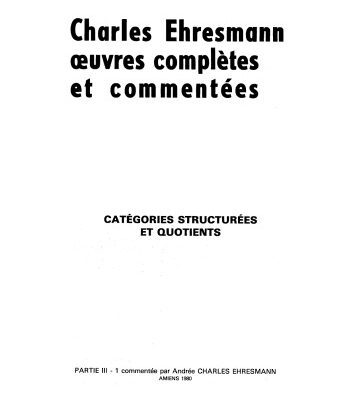 خرید و دانلود نسخه کامل کتاب Catégories structurées et quotients