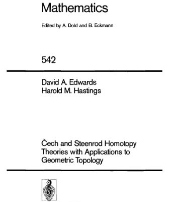 خرید و دانلود نسخه کامل کتاب Čech and Steenrod Homotopy Theories with Applications to Geometric Topology