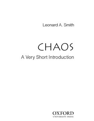 خرید و دانلود نسخه کامل کتاب Chaos. A very short Introduction