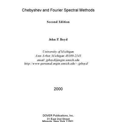خرید و دانلود نسخه کامل کتاب Chebyshev and Fourier Spectral Methods, Second Edition
