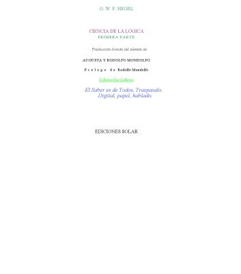 خرید و دانلود نسخه کامل کتاب Ciencia de la Logica