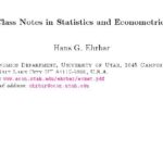 خرید و دانلود نسخه کامل کتاب Class Notes in Statistics and Econometrics