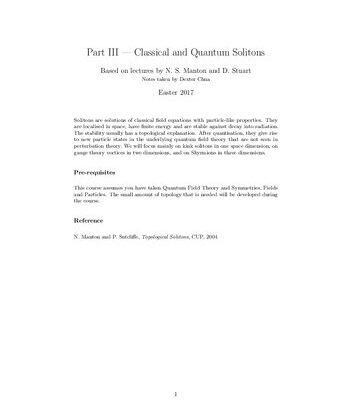 خرید و دانلود نسخه کامل کتاب Classical and Quantum Solitons