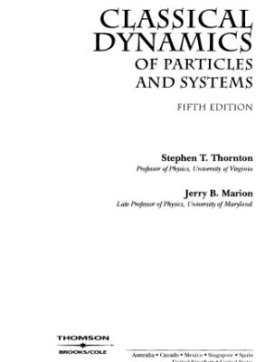 خرید و دانلود نسخه کامل کتاب Classical Dynamics of Particles and Systems