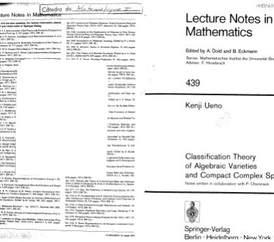 خرید و دانلود نسخه کامل کتاب Classification Theory of Algebraic Varieties and Compact Complex Spaces: Notes written in collaboration with P. Cherenack