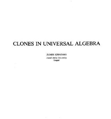 خرید و دانلود نسخه کامل کتاب Clones in universal algebra