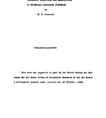 خرید و دانلود نسخه کامل کتاب Cohomology operations and obstructions to extending continuous functions