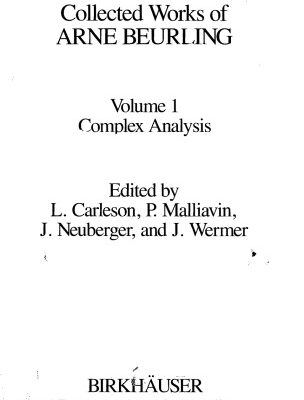 خرید و دانلود نسخه کامل کتاب Collected Works of Arne Beurling